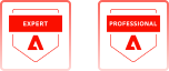 Adobe Certified Professional & Adobe Certified Expert badges