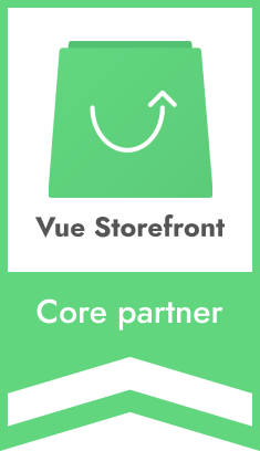 Odznaka Vue Storefront Core partner