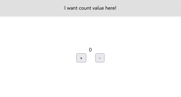 I want count value here