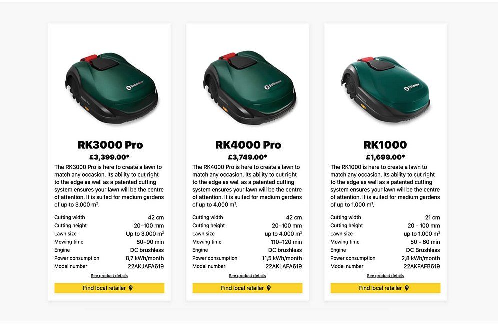 Robomow Produkte